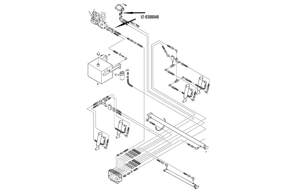 Miller Fitting Connector 8MJ x 8MP Straight Century 10 15 and 20 Series