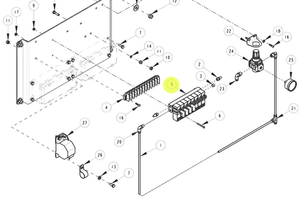 Miller Solenoid, 12V 8 Bank