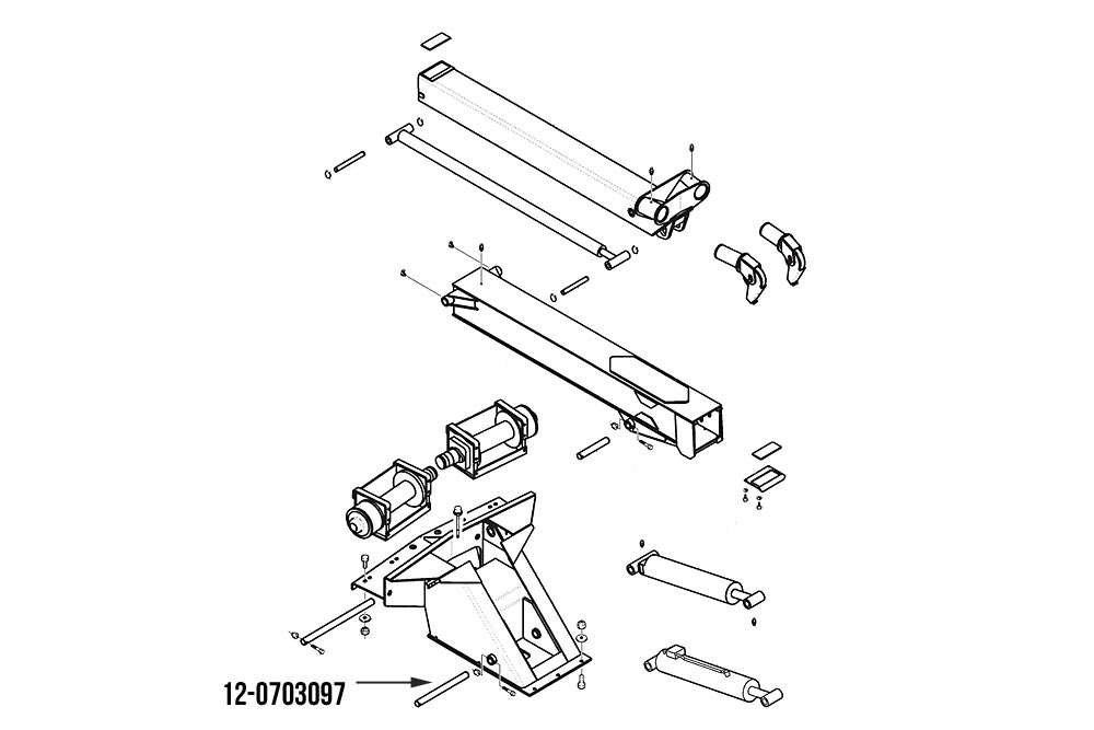 Miller Base End Boom Lift Cylinder Pin Century 614 Series