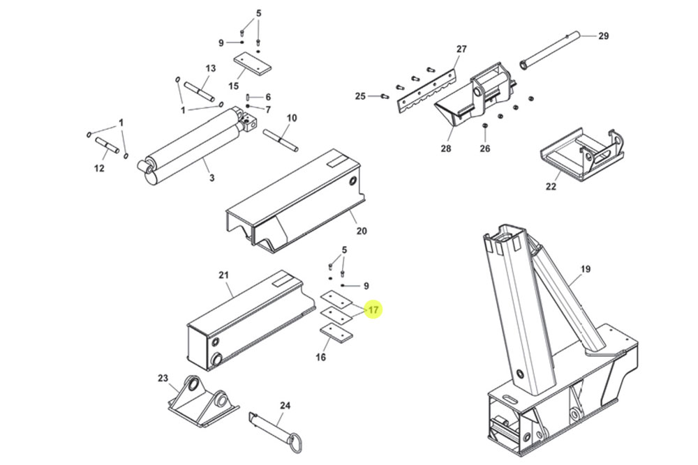 Shim, Bottom-Rear Outrigger