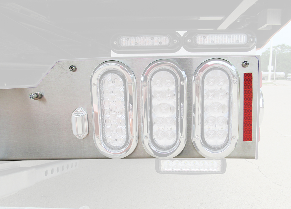 Miller Vulcan Carrier Tail Light Face Plate Horizontal Lights Right Hand LCG Series Stainless Steel