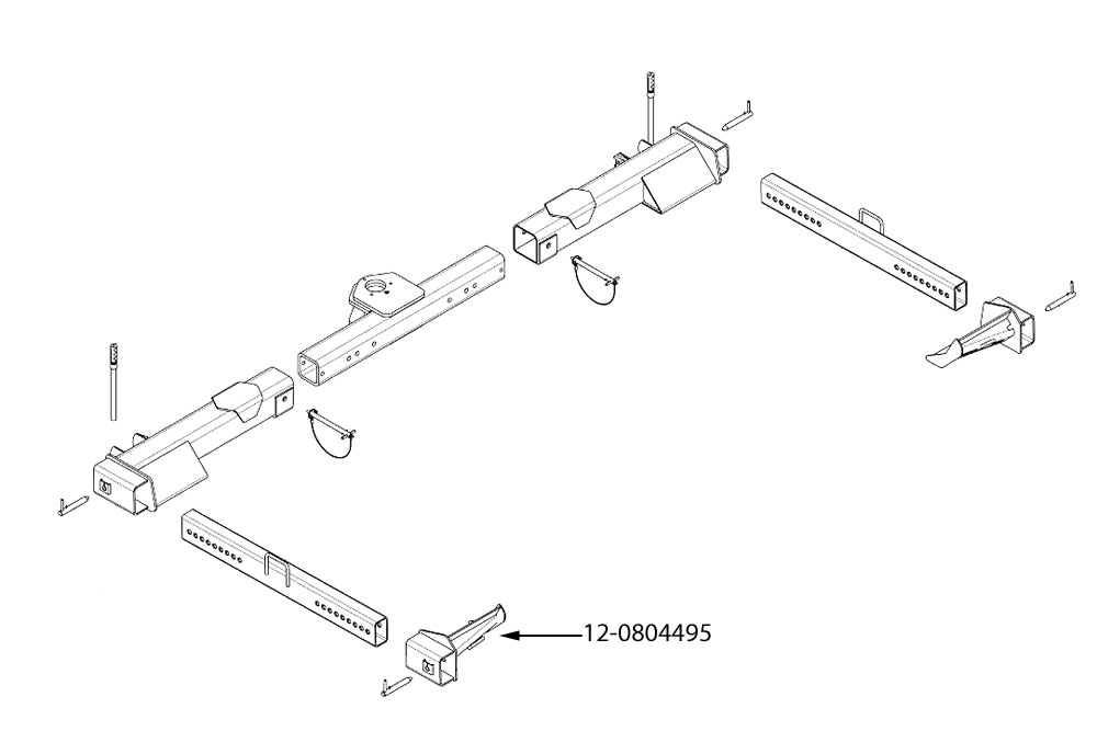 Miller Tire Support Weldment, Left Hand, Vulcan Heavy Duty Wreckers