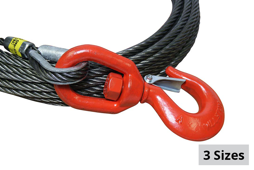 All-Grip SuperFlex Winch Cable with Swivel Hook